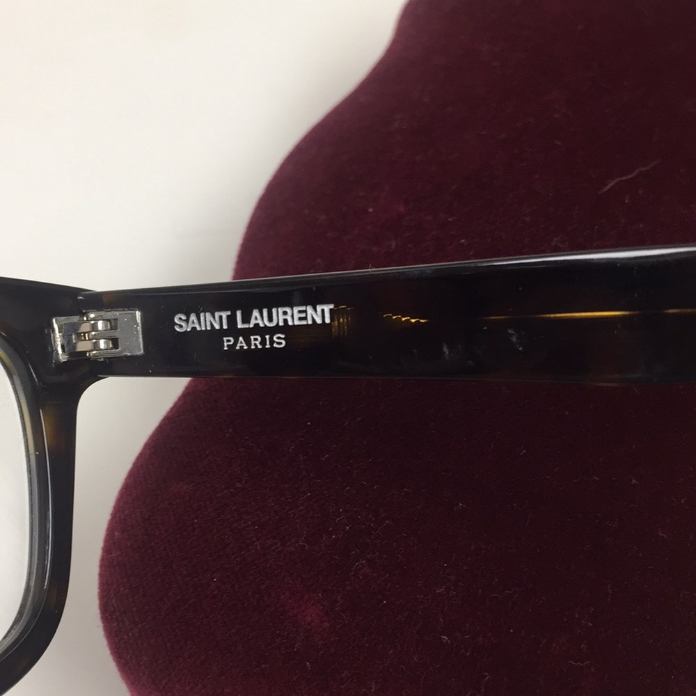 Saint Laurent Tortoise Optical Frames Clear Lenses - Picture 3 of 5